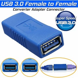 2-Pack USB 3.0 Coupler USB Female to Female USB Adapter, USB 3.0 Female to Type A Female 3.0 Coupler for Connecting Two USB Male Ends Devices,Connector USB 3.0 Standard Joiner Coupler cables extender
