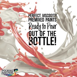 Pouring Masters Peachy Gold/Pink Iridescent Special Effects Pouring Paint - Half Gallon Bottle - Acrylic Ready to Pour Pre-Mixed Water Based for Canvas, Wood, Paper, Crafts, Tile, Rocks and More
