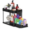 Under Sink Organizer – Sliding Cabinet Storage Rack, Bathroom Kitchen