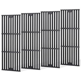 Criditpid Grill Grates for Char Griller 5050, 3001, 2121, 5650, 5072, 2123, 2828, 3072, 3030, 3008, 4000, 19 3/4" Cast Iron Cooking Grate Replacement Parts for Chargriller 5050, King Griller, 4-Pack