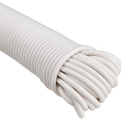 West Coast Paracord’s Plastic Coated Clothesline – Synthetic Fiber Core – All Purpose Laundry Line Dryer Rope – Strong and Durable – Crafting and DIY Projects- (5/32 Inch, 100 FT) White