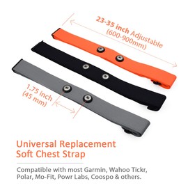 KYTO Heart Rate Monitor Replacement Strap, Compatible with Polar H7 Wahoo Coospo Chest Strap Replacement Band