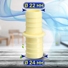 Hose Connector Diameter 24 mm for Washing Machine and Dishwasher Drain Hose Diameter 22 mm MONTERAL