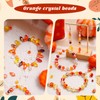 1000PCS Fall Crystal Glass Beads for Jewelry Making Crackle Orange