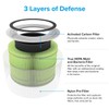 LEVOIT Air Purifier Mold & Bacteria Replacement Filter, 3-in-1 HEPA,