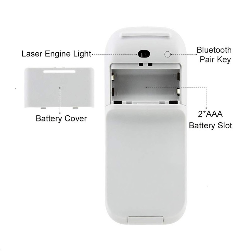 Uestamu Ratón Silencioso para PC con Bluetooth, Inalámbrico, Plegable, Ergonómico,