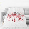 Oplp Merry Christmas Pink Flamingo Throw Blanket for Bed Sofa