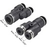 sourcing map Plastic Connect Y Splitter Push to Tube Fittings