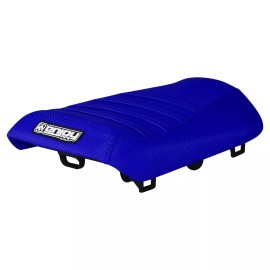 Seat Cover HONDA RUCKUS NPS50 Gripper Seat Cover ALL BLUE / BLUE RIBS   (enjoy LOGO) #346