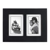 Malden Double 2x3 Picture Frame - Wide Real Wood Molding,