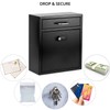QWORK Versatile Secure Mailbox -Wall Mount Secured Postbox with Combination