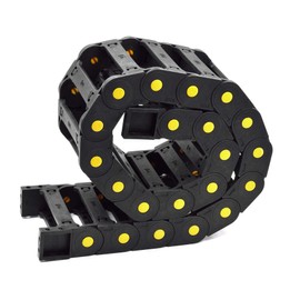 Plastic Drag Chain Cable Carrier Open Type with End Connectors R175 25 x 103mm L1000mm for Electrical CNC Router Machines