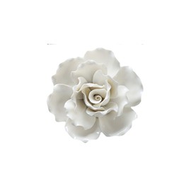 CEUYGT Ceramic Flower Wall Decor Handmade 3D Wall Art Hanging Sculpture White Flower Wall Decor