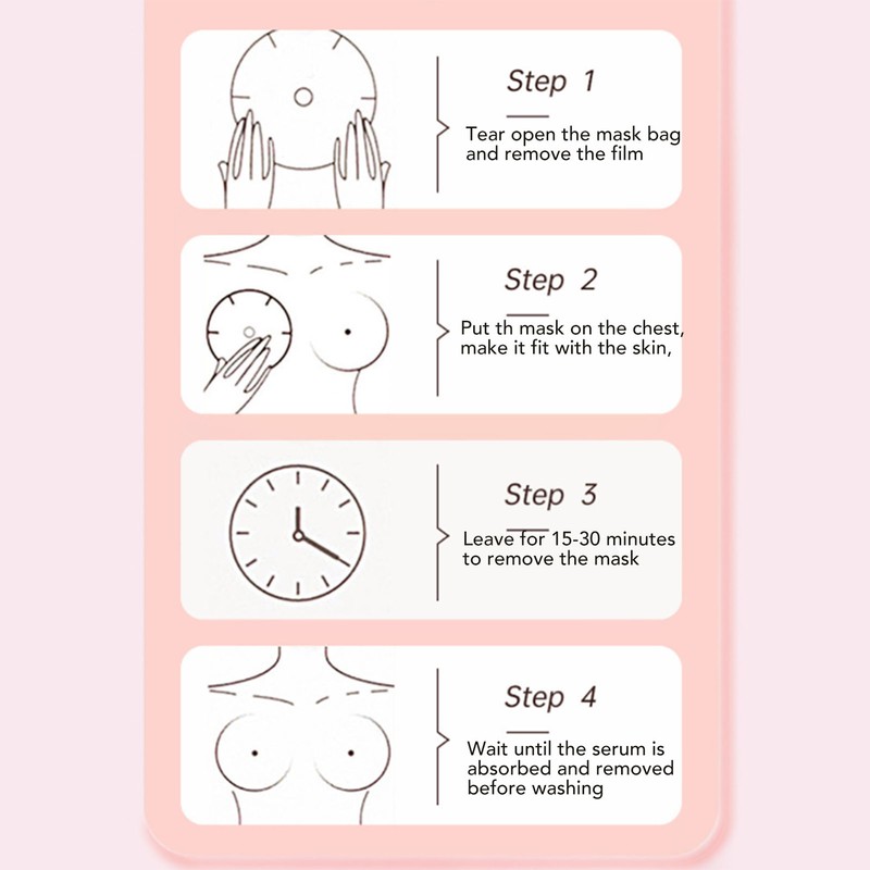 3 Pair Chest Moisturizing Mask Reduce Wrinkle Dark Spot Removing