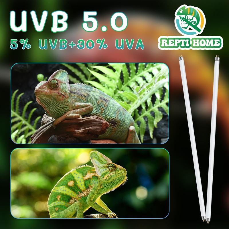 REPTI HOME T5 UVB Reptile Light 39W 5.0,UVA UVB Light