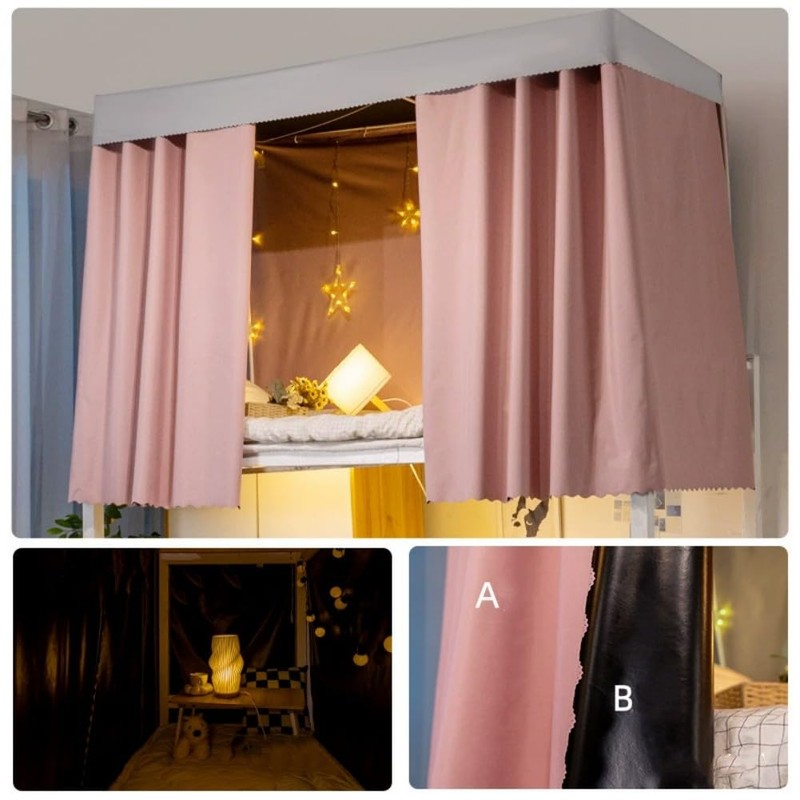 XGOPTS Students Dormitory Bunk Blackout Bed Curtain, Dormitory Bottom Bunk