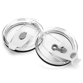 Diumepo 30 oz Tumbler Lids Fits for 30 oz YETI Rambler, 2 Pack Spill-proof Lids, Covers for 30 Ounce Tumbler Cup(White)