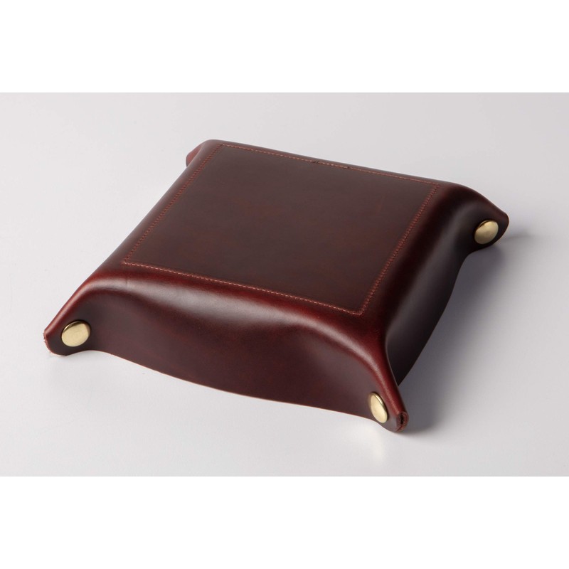 USA Handmade Premium Leather Valet Tray, Folds Flat! Dice Rolling