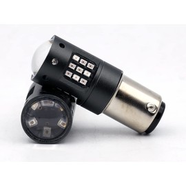 1157 Red Flashing Strobe Blinking Rear Alert Safety Brake Tail Stop High Power LED Light Bulbs