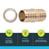 SharkBite 1-1/2 Inch Brass Crimp Coupling, PEX Pipe, PE-RT, UC0141