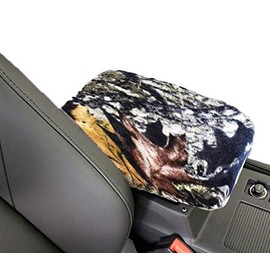 Car Console Covers Plus Made in USA fits Nissan Pathfinder SUV 2005-2010 Fleece Center Armrest Cover for Center Console Lid Mossy Oak