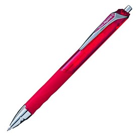 Pentel Hyper G Retractable Liquid Gel Roller, 0.7mm Medium Point Size, Red Ink, Box of 12