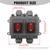 LIDSCURA Waterproof On Off Toggle Switch Double Switch, Outlet with