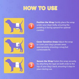 PETSWORLD Disposable Dog Wraps for Male Dogs, Premium Quality, Adjustable, Super Absorbent Diapers, Leak Proof Fit, Best Comfort Fit (Small, 200, Count)