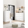 Nicehill White Dresser for Bedroom with 5 Drawers Wooden Dresser
