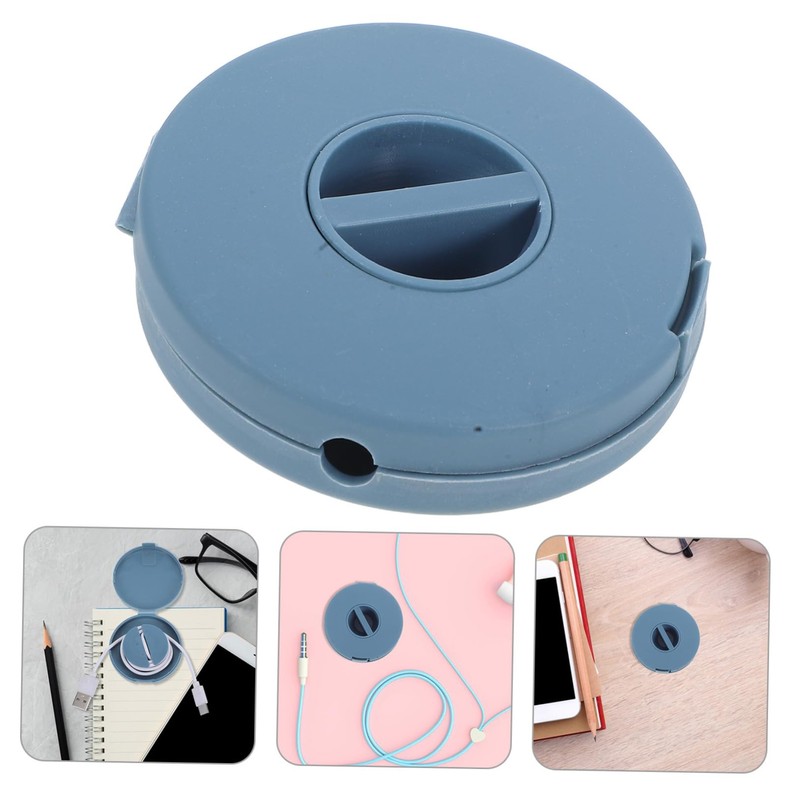 BIUDECO Mini Data Cable Storage Box Multi-Function Cable Winder Portable