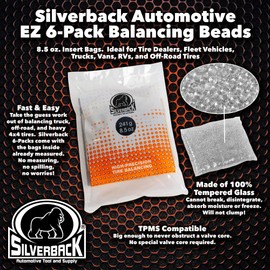 Silverback Automotive EZ 6-Pack Balancing Beads, 8.5 oz. Insert Bags. Ideal for Tire Dealers, Fleet Vehicles, Trucks, Vans, RVs, and Off-Road Tires