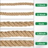 Manila Rope 1.25in x 50ft, Twisted Rope 1.25inch Natural Hemp