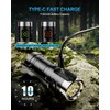 VOLISABER EDC Rechargeable Handheld Flashlight, 1600 Lumens Mini LED Powerful