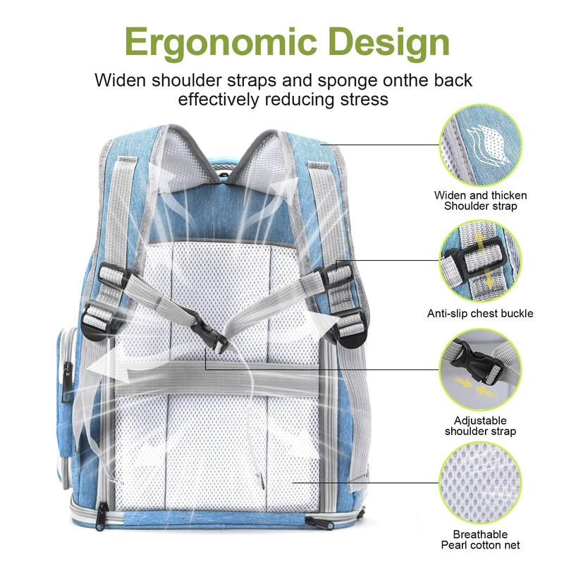 Cawypety Expandable Cat Backpack,Cat Bubble Backpack Carrier for Carrying Cats,