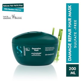 Alfaparf Milano Semi Di Lino Máscara reparadora de reconstrucción para cabello dañado, sin sulfatos, seguro para cabello tratado con color, sin SLS, p