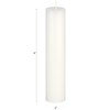 Mega Candles 1 pc Unscented Solid White Pillar Candles, Hand