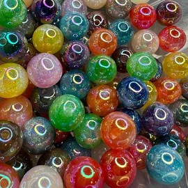 100ct Wholesale Bead Bags for Pen:_16mm Crackle Drip Bead