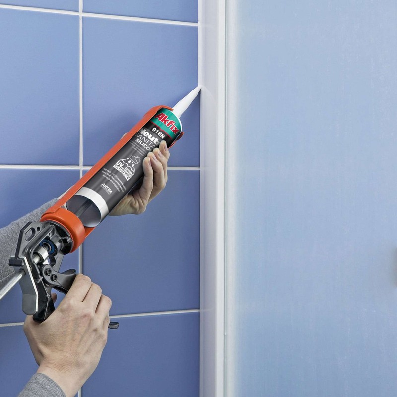 Akfix 918N Black 100% Silicone Caulk for Kitchen and Bathroom