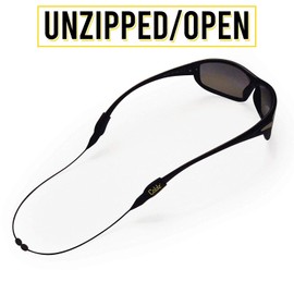 Cablz Skinnyz Zipz Eyewear Retainer | Black Stainless Cable Eyewear Retainer Strap | 14 inch - Extra Small End