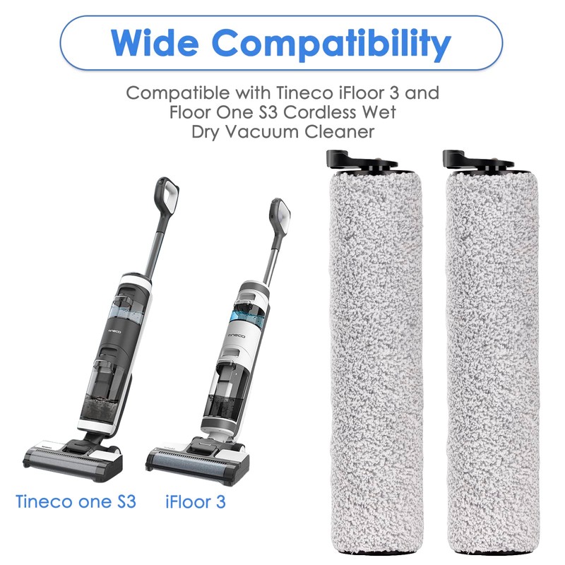 (2 Pieces) Replacement Brush Rollers Compatible With Tineco iFloor 3/