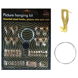 48 PC PICTURE FRAME HANGING KIT -Canvas, Clocks WALL HOOKS, Screw Eyes, Nails. Drywall or Plasterboard & Mobile Eraser
