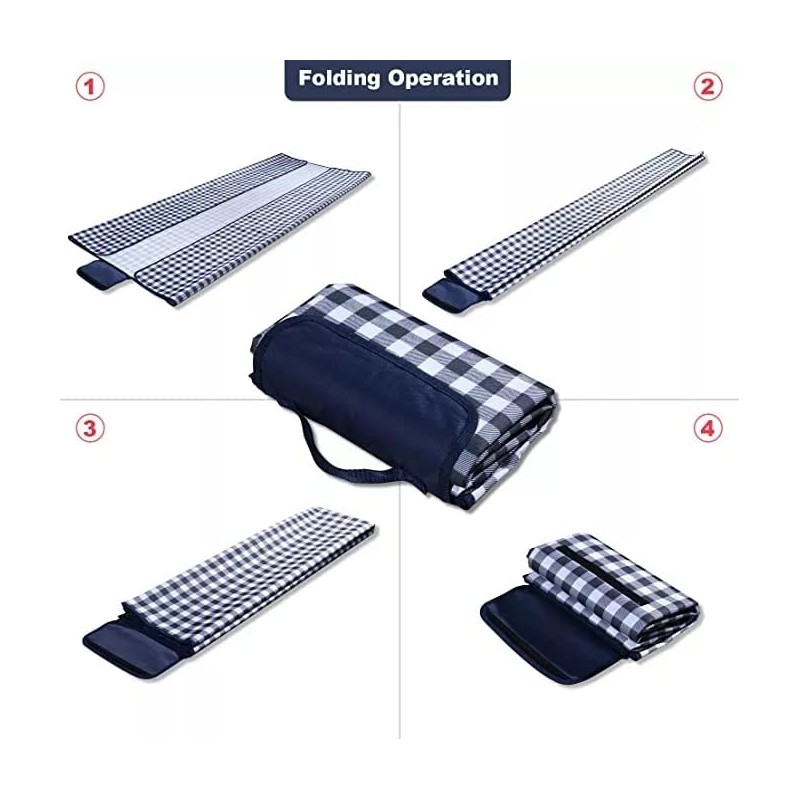 Ashintar Large Camping Picnic Blanket Mat（200 * 150cm）, Foldable Outdoor