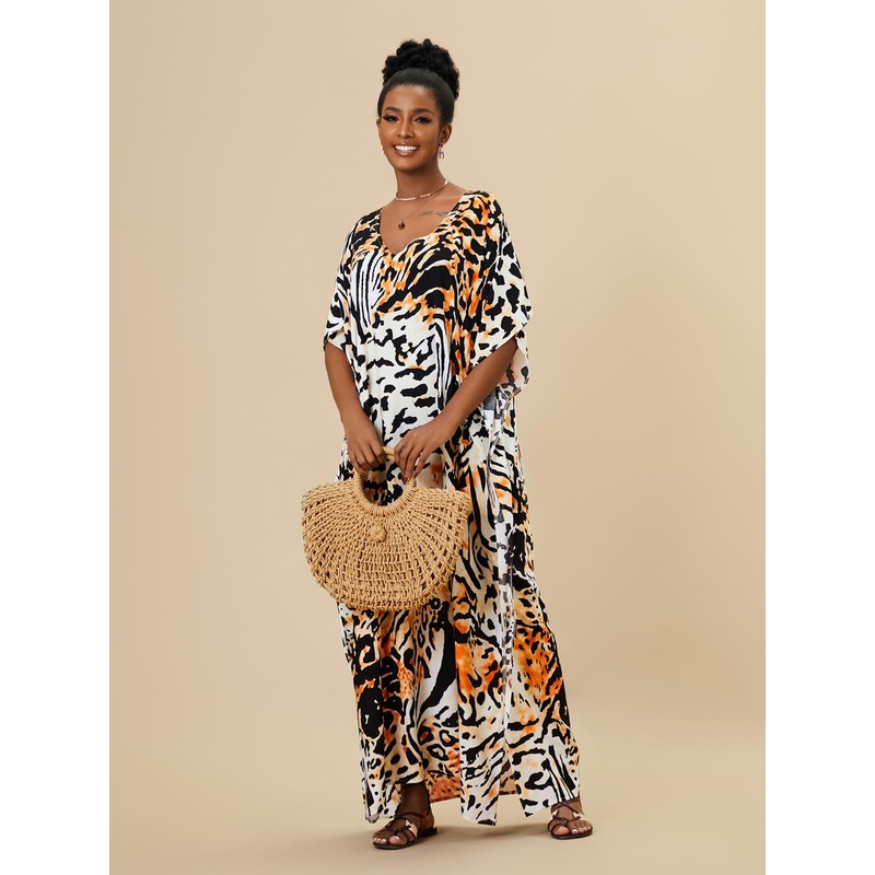 IMAGEKOPE Kaftan Dresses for Women Plus Size Bathing Suit Cover