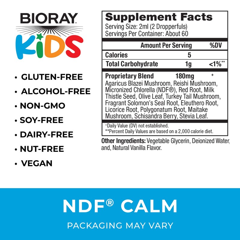 BIORAY Kids NDF Calm, Vanilla - 4 fl oz -