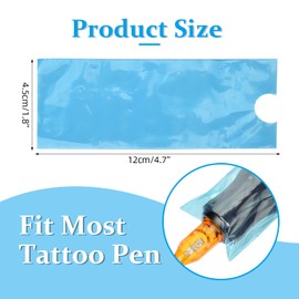 ATOMUS Pack of 200 Disposable Tattoo Pen Sleeves Cover Bags Tattoo Pen Machine Bag Plastic Tattoo Machine Accessories