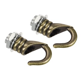 YOKIVE 2 Pcs Alloy M10 Ceiling Hook, Electroplate Pendant Fixtures Hanger | Hanging Chandelier Light, Great for Home (Bronze, 0.91x1.22-Inch)