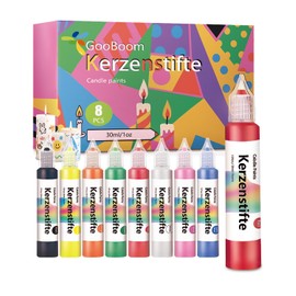 GooBoom Candle Wax Pen, 8-Color Candle Painting kit for DIY Projects, Birthday Party, Special Occasions Create Colorful Candles, Safe and Non-Toxic(30ML/1.01OZ)