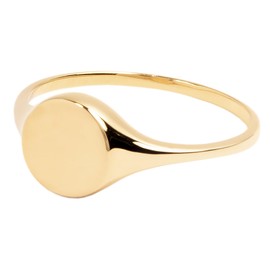Silver Smile - 18k Gold Vermeil Signet Ring for women, and Mom, Hypoallergenic, Fashion Rings, Dainty and Stackable, Dressy & Everyday Rings, Comes in a Gift Box