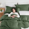 Hearth & Harbor Twin Duvet Cover Set Olive Green -