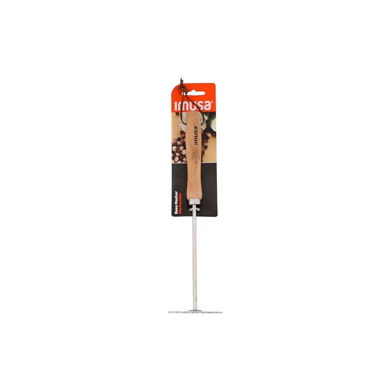 IMUSA Metal Potato Masher with Handle, Wood
